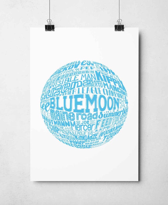 Manchester City Football Print