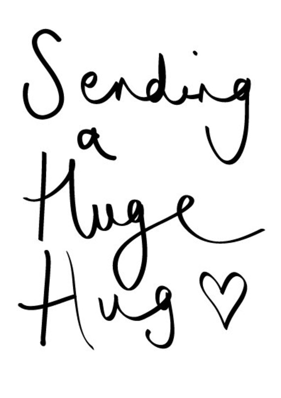 Sending you a huge hug greeting card for someone who needs cheering up