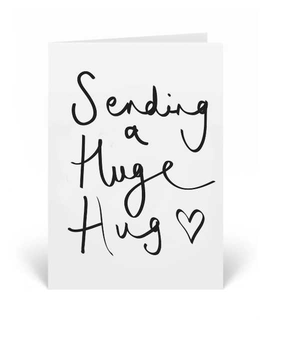 Sending you a huge hug greeting card for someone who needs cheering up