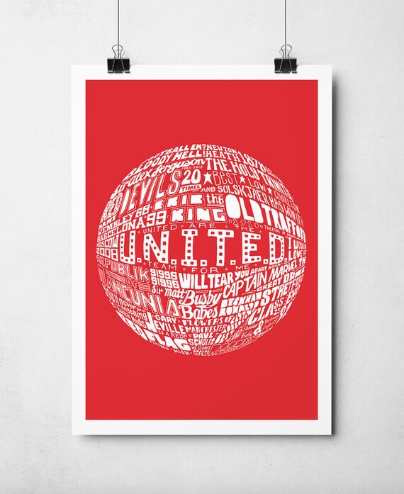 Manchester United Football Print