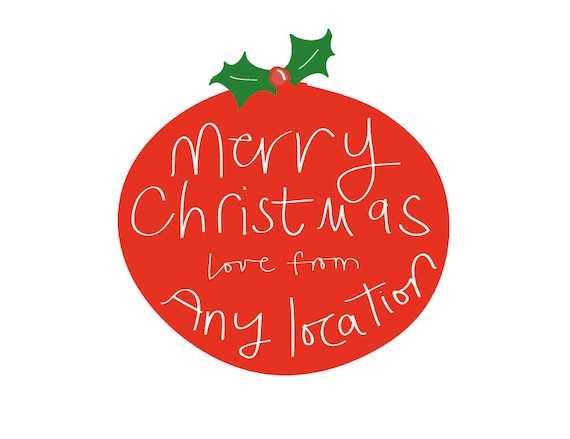 Merry Christmas love from Manchester or any location greeting card