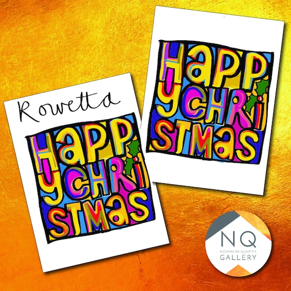 Happy Mondays Inspired Christmas Greeting Card making a donation of each sale to the Nspcc