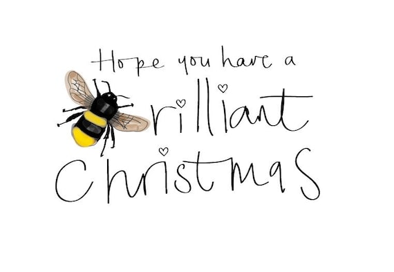 Manchester bee Bee-rilliant christmas Greeting Cards with personalisation