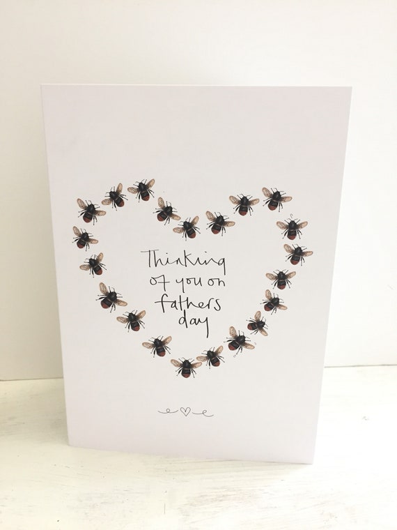 Thinking of you on fathers dad manchester bee inpired greeting card