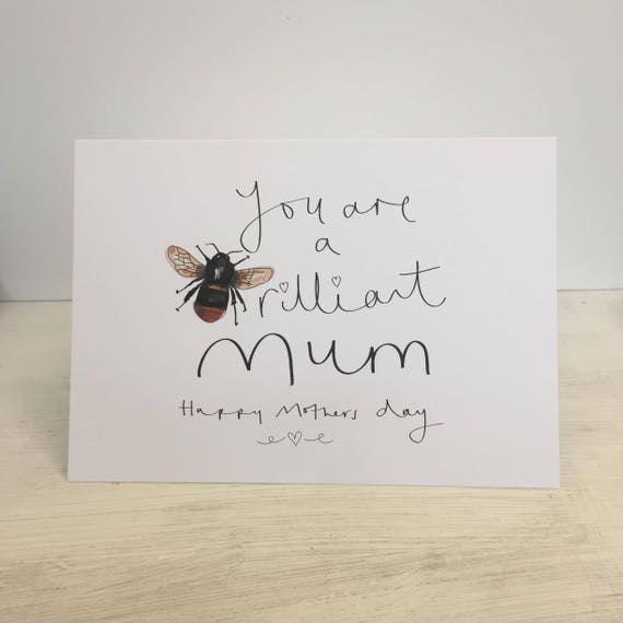 Manchester Bee inspired Brilliant Mum mothers day greeting card