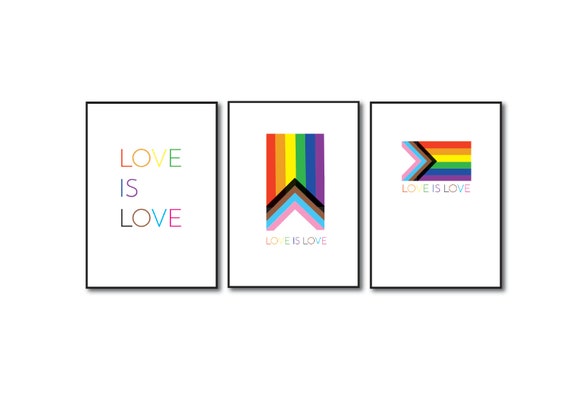 Love Is Love Pride LGBTQ Flag Print