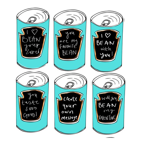 Baked Bean Birthday and Anniversary Romance Greeting Cards