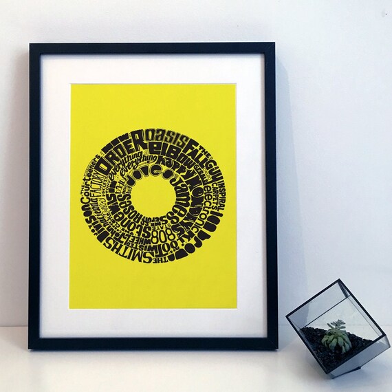 Greater Manchester Music - Typography Print Poster