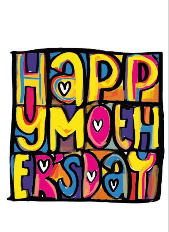 Happy Mondays inspired Mother's Day Greeting Card