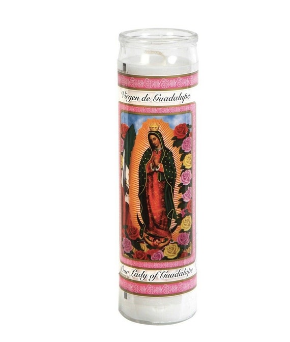 Our Lady of Guadalupe Candle Etsy