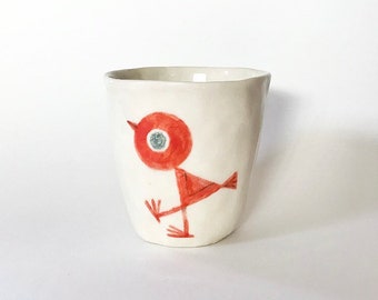 Two Hold Studios I Red Bird Cup | Stoneware Cup