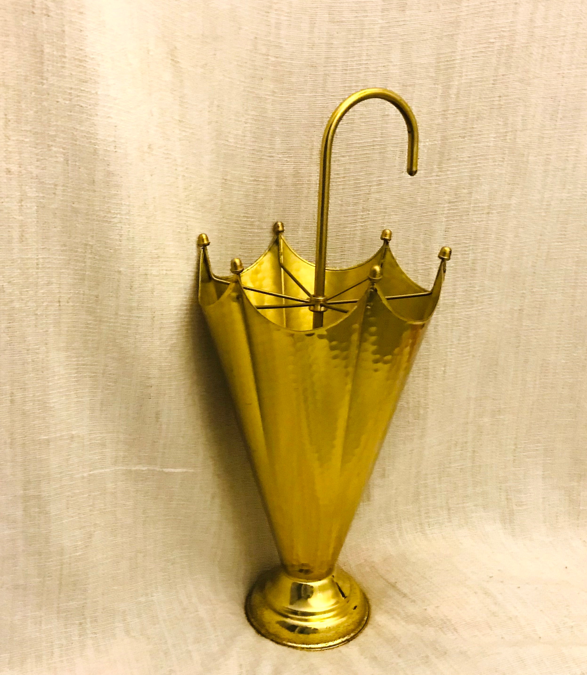 Vintage brass umbrella stand no. 05 Etsy