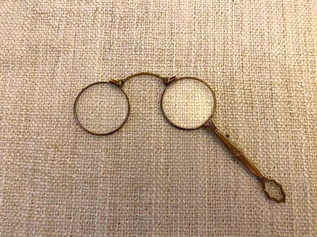Antique Folding Glasses Old Theater Glasses Reading Etsy