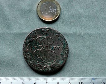 Collectible Coin 5 kopecks Copper Russia 1777