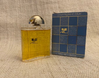 Courrèges vintage en bleu, Eau de Toilette, 1983, 1,7 oz 50 ml.