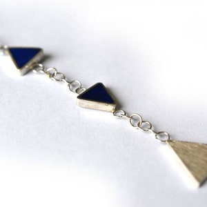 Silver and lapis Bracelet, Lapis and Gold Plated Silver Bracelet, Lapis Bracelet, Silver Bracelet, Gold Plated Silver Bracelet