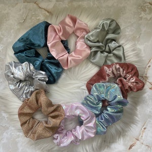 Scrunchies, hair ties, elastic scrunchies, fabric scrunchies, fabric hair ties, silk scrunchies, cute hair ties, fashion scrunchies, boho