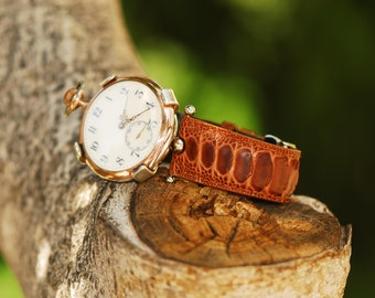 Amazing Buren Silver pocket watch, converted to wrist mount by Revenant Watches