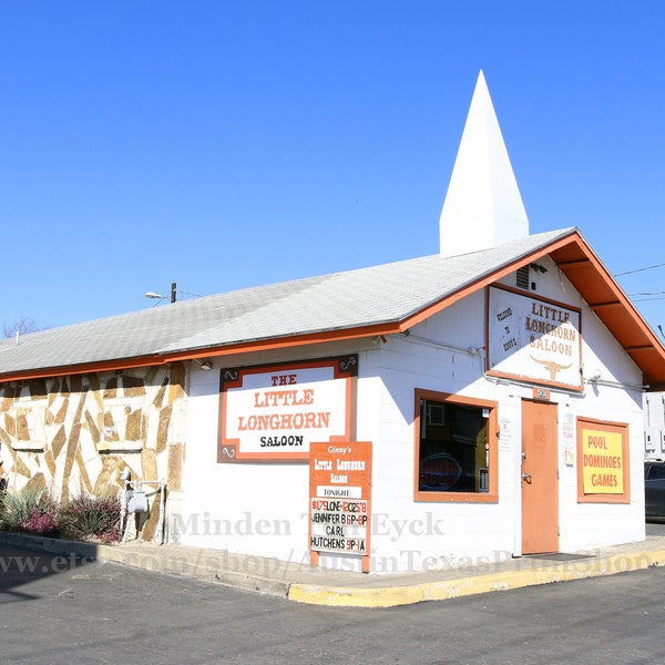 Little Longhorn Saloon Color Photography Austin Photo Print Country Music Austin Art Austin Print Texas Photo Texas Country ATX Art Texas