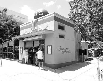 Jo's Coffee 'I Love You So Much' Graffiti - Austin Photo Print