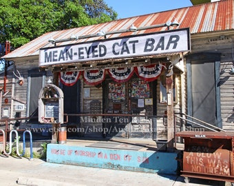 Horizontal Johnny Cash Mean Eyed Cat Bar Austin Photo Print Austin Photography ATX Photo Austin Photo Johnny Cash Photo Johnny Cash Art Atx