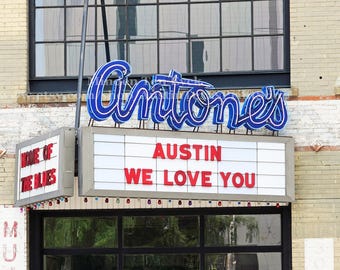 HORIZONTAL Antone's Sign Color Photo Print, Austin Wall Art