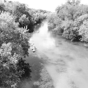 Barton Creek Austin Black and White Photography Print