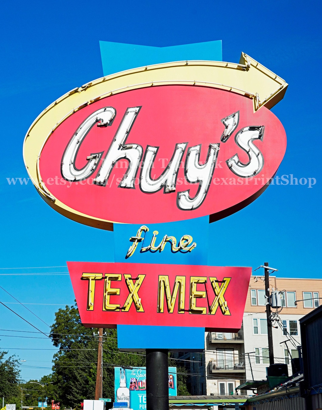 Chuy's Color Photo Print, Austin Texas - Etsy