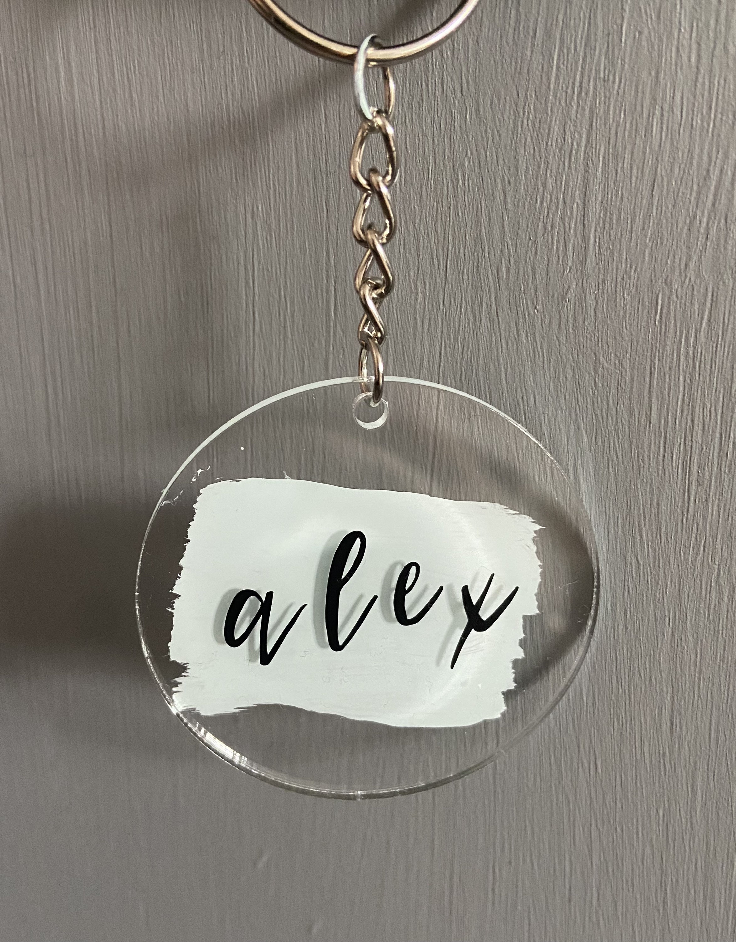 Acrylic / Vinyl Personalised Disc Keyring Etsy UK