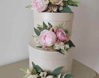 Romantic Pastel Pink, Light Pink & Cream Cake Flower Sprays 2pc/3pc/4pc