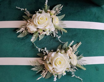 Classic Ivory Rose Wrist Corsage