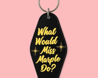 Motel Keychain "What would Miss Marple do?" - 27 different colours - Brakumo