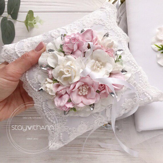 Porta Anillos Almohada del Anillo de Bodas Cojines Para Etsy España