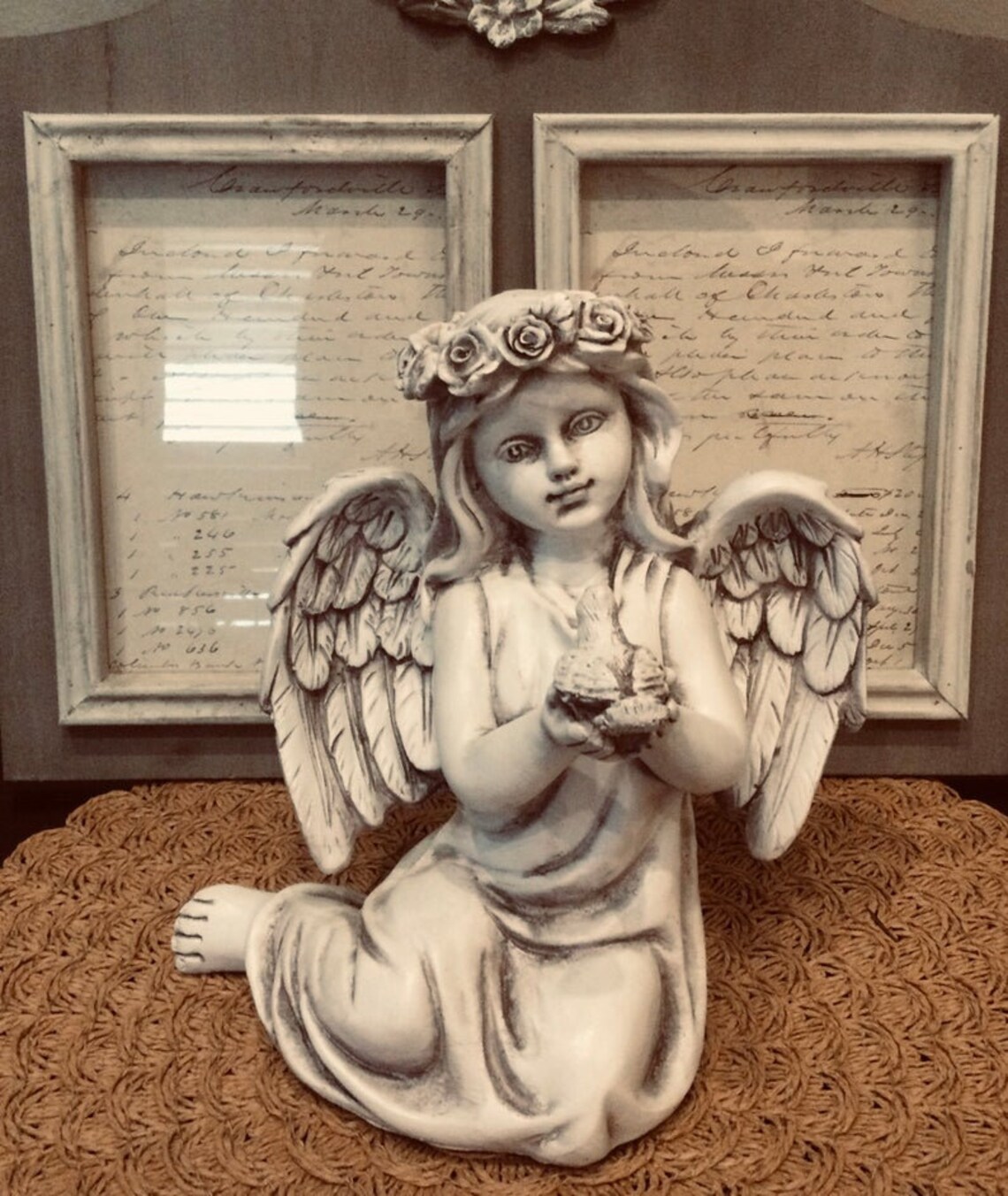 Hermoso Ángel de resina en nueva condición decoración Etsy