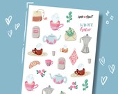 Winter Brew - Kawaii Tea and Coffee Sticker Sheet