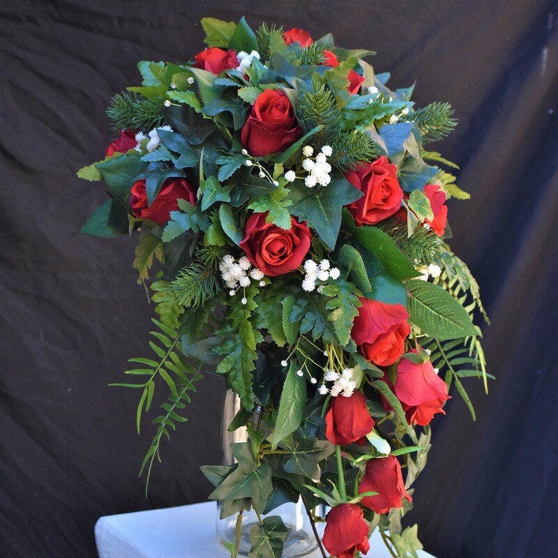 Cascadng Roses Cascade Bouquet - Etsy