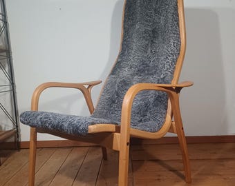 Swedese Lamino armchair with lambskin cover lambskin Yngve Ekström easy chair