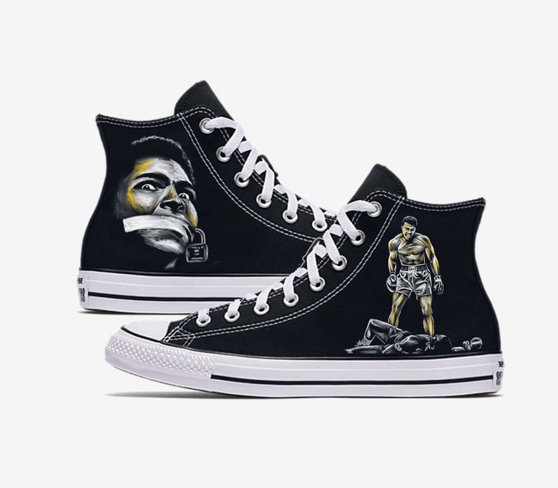 Muhammad Ali Shoes Liston Knockout Converse AllStars Etsy