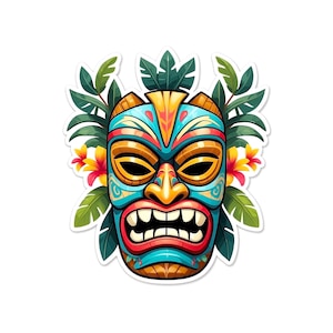 Sticker Decal Sign Mask Tribal Tropical Horror Vinyl Gift DIY Wall Decoration