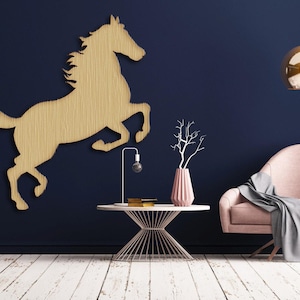 Horse Leap Jump Race Unpainted Unfinished Raw Wood Cutout Shape Sign Baby Shower 29&quot; wide