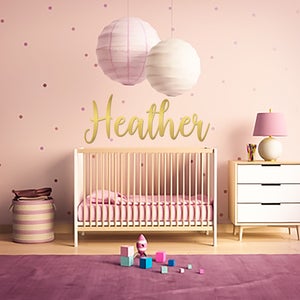 Sticker Decal Sign Custom Text Font Word Name Fancy Script Cursive Vinyl Gift DIY Wall Decoration