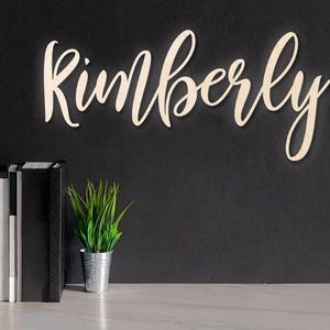 Custom Word Name Wood Cutout Wall Decor Personalized Gift Unpainted Raw Shapes Sign 1/5&quot; thick