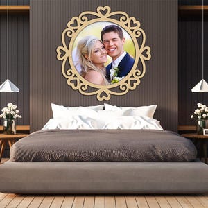 Frames Wood Cutout Wall Decor Personalized Gift Vine Set Raw Shapes Sign 1/5&quot; thick