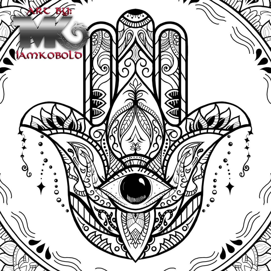Hamsa Hand Wall Art Print, Evil Eye Amulet, Hamsa Home Wall Decor - Etsy