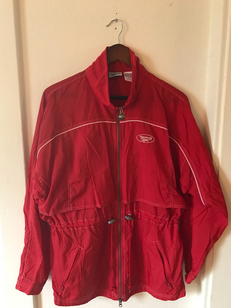 reebok jacket vintage red