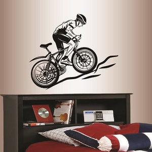 In-Style Decals Wall Vinyl Decal Home Decor Art Sticker Mountain Biking Extreme Sports Bicycle Bike Man Any Room Removable Mural Design 334
