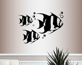In-Style Decals Wall Vinyl Decal Home Decor Art Sticker Exotic Fish Sea Ocean Nature Removable Mural Design for Any Room 222