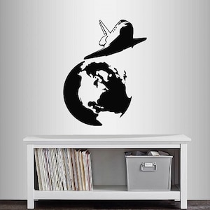In-Style Decals Wall Vinyl Decal Decor Art Sticker Space Shuttle Planet Earth Boys Girls Kids Room Removable Mural Unique Design 149