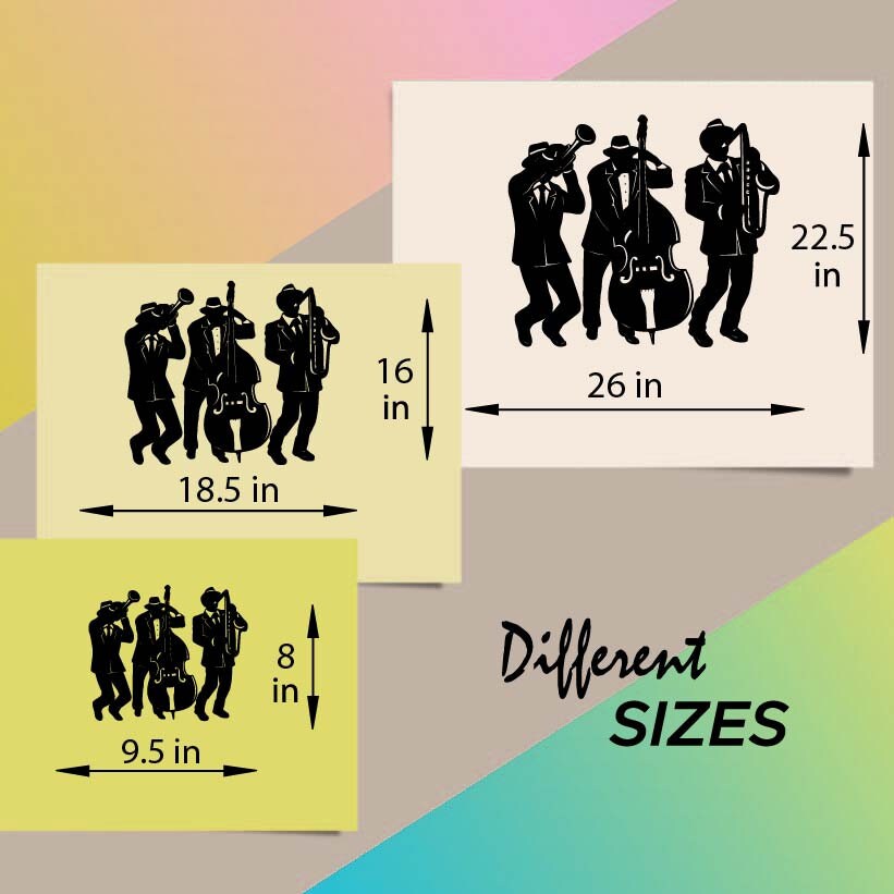 In-style Decals Wall Vinyl Decal Art Sticker Jazz Band Musicians Jazz ...