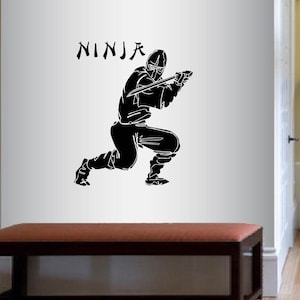 In-Style Decals Wall Vinyl Decal Home Decor Art Sticker Ninja Warrior Fighter Karate Kung Fu Martial Arts Guy Kids Boys Teen Room Design 81